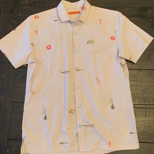 Tori Richard Local Stripes Button Up Tee